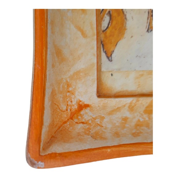 Vtg Wood Italian Floral Serving Tray Artist Signed Shelley Hely Platter Antique - Picture 11 of 16